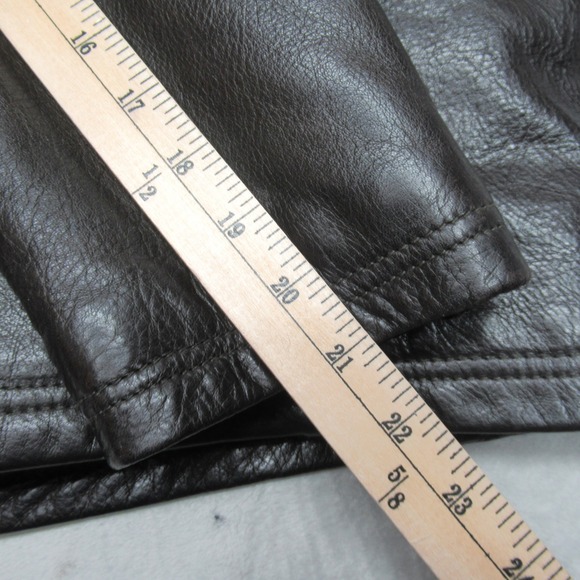 Wilsons Leather Jacket Mens Large Brown 3M Thinsulate Insulation Timeless Biker - Picture 9 of 10